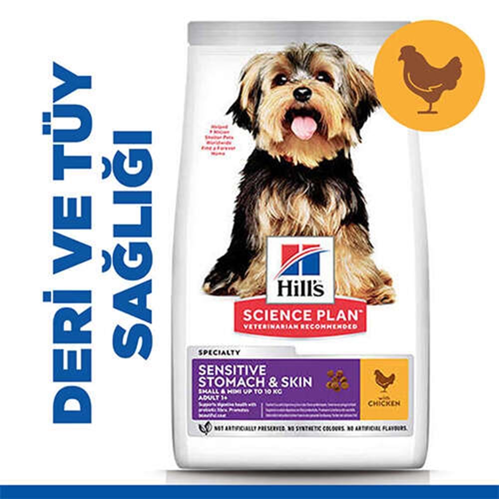 Hills Small Miniature Sensitive Stomach&Skin Hassas Köpek Maması 1.5kg