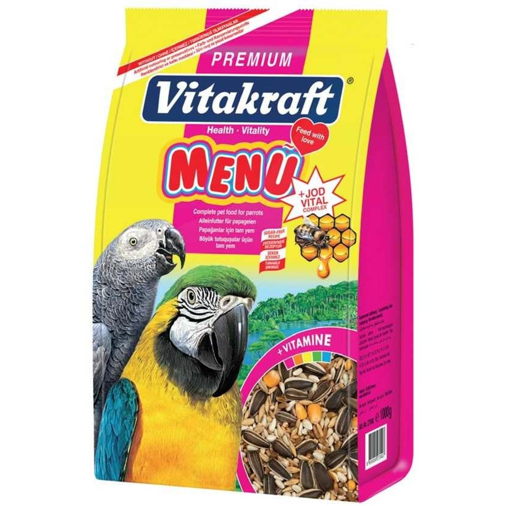 Vitakraft Menü Premium Papağan Yemi 1000 Gr