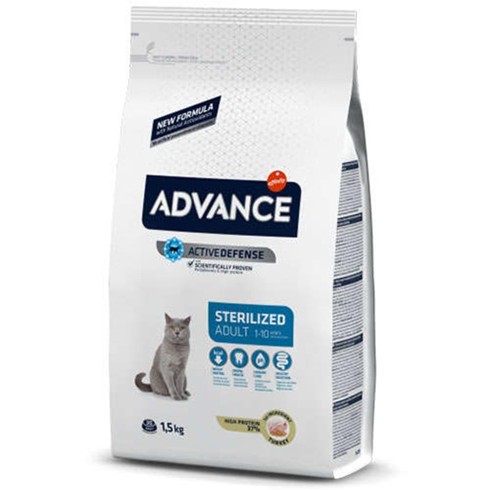 Advance Sterilized Kısırlaştırılmış Hindili Kedi Maması 1,5 Kg