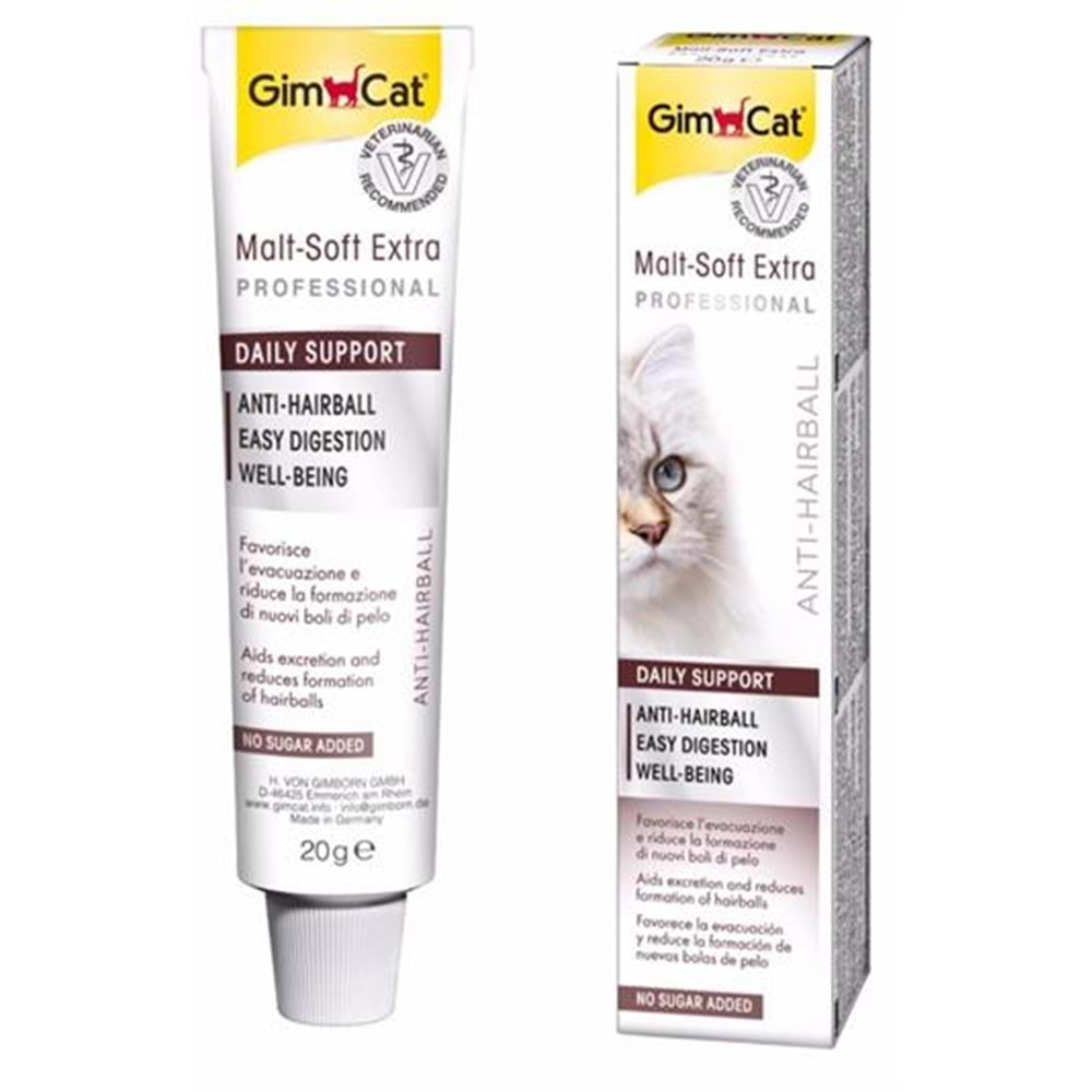 GimCat Malt Soft Extra Tüy Yumağı Kontrol Kedi Macunu 20 Gr