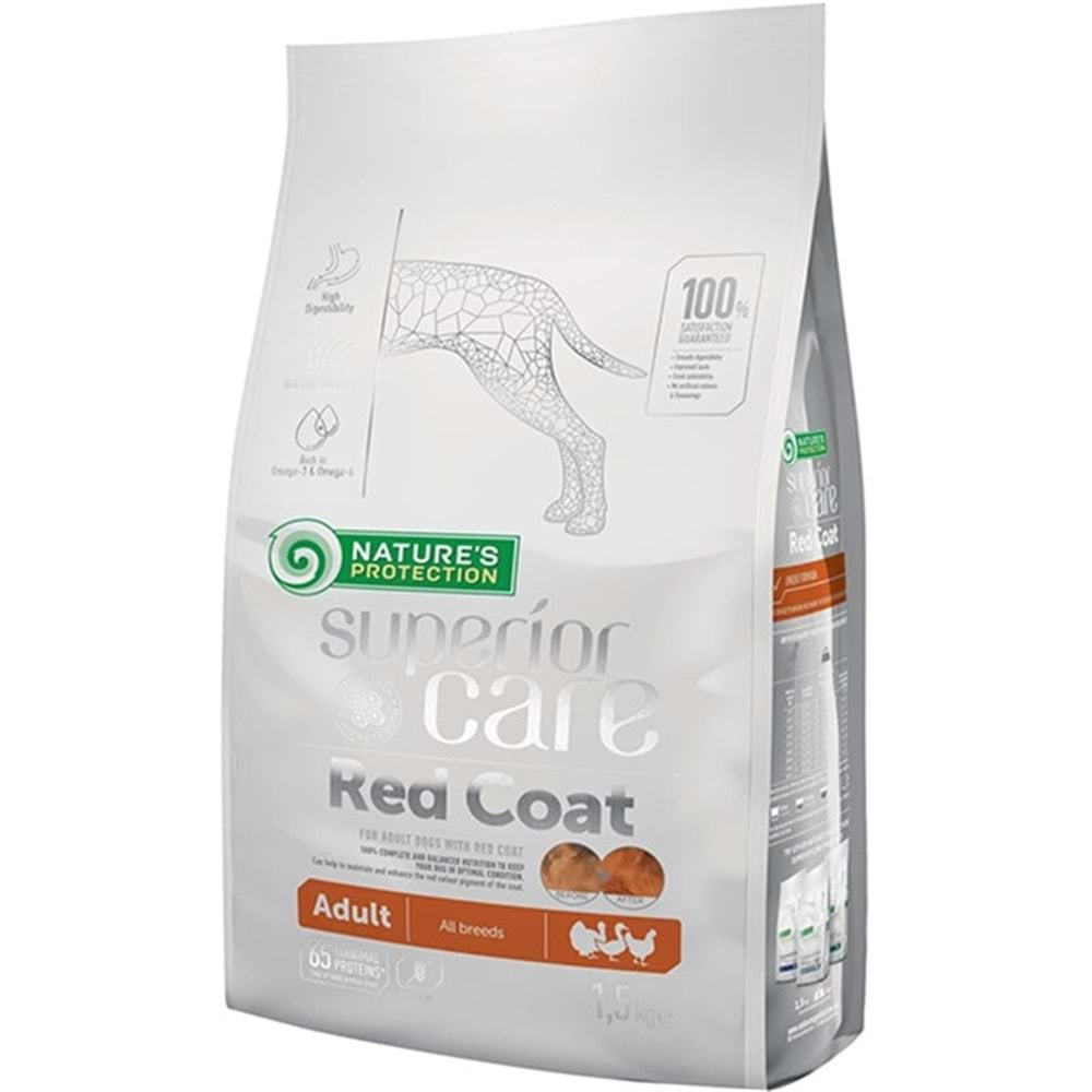 Natures Protection Superior Care Red Coat Kızıl Köpeklere Özel Köpek Maması 1.5 Kg