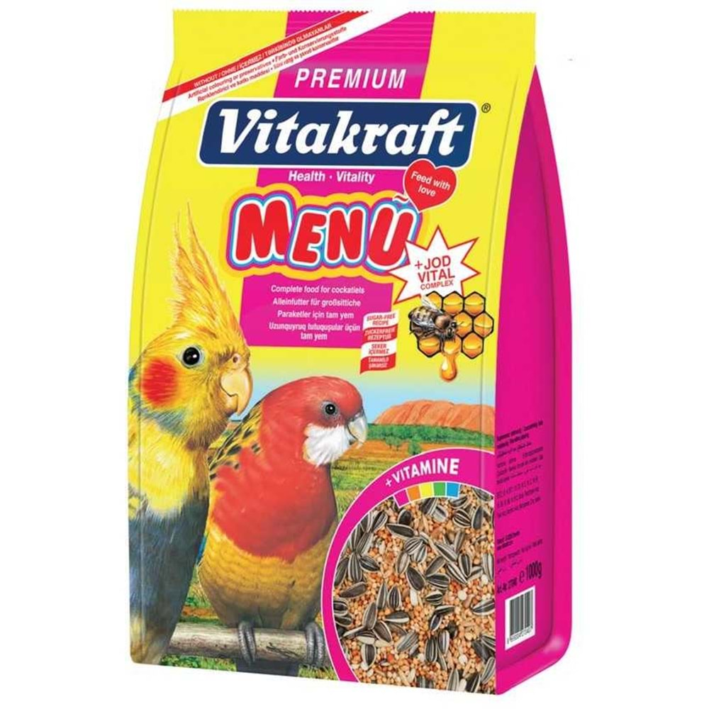 Vitakraft Menü Premium Paraket Yemi 1000 Gr