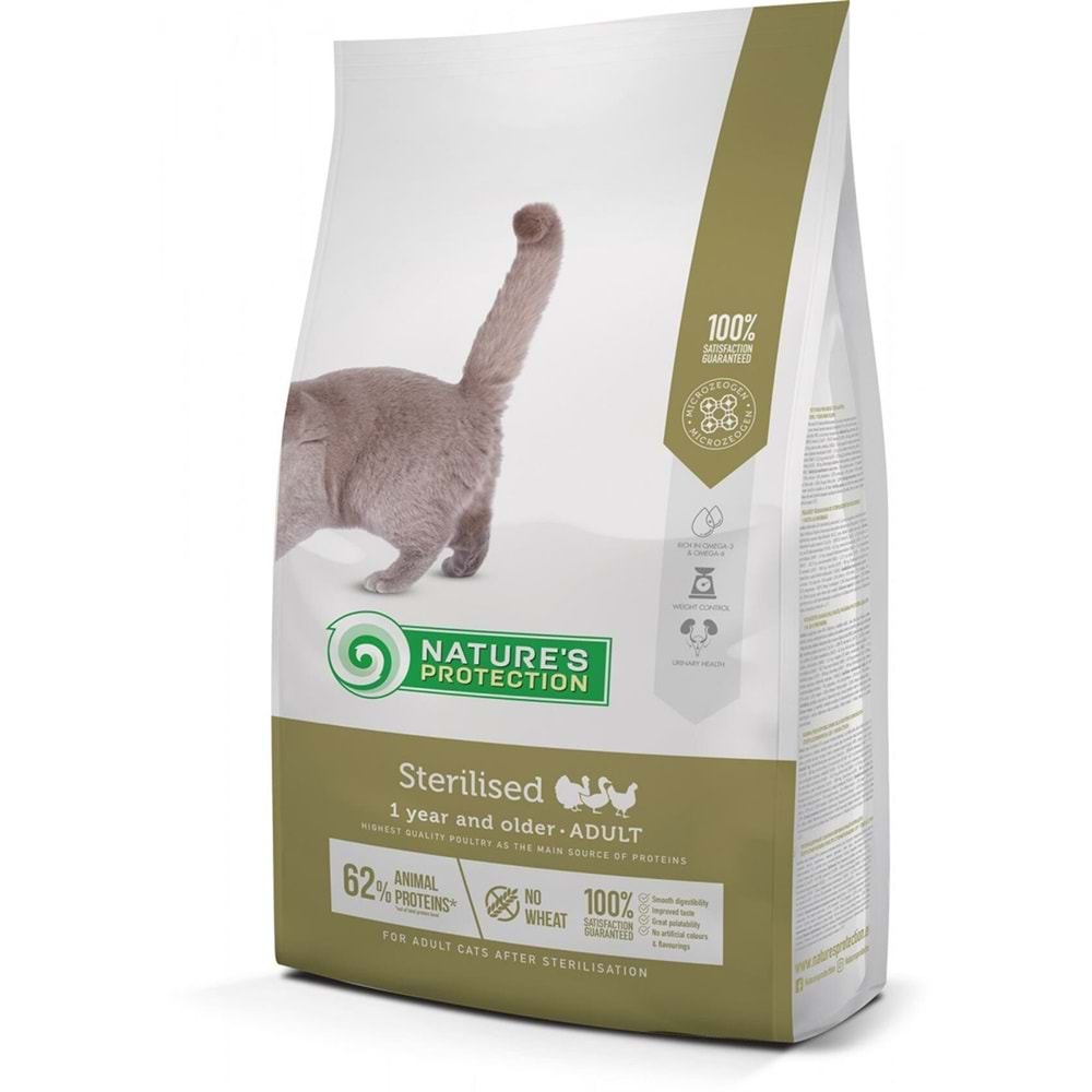 Nature's Protection Sterilised Kümes Hayvanlı Kısırlaştırılmış Yetişkin Kedi Maması 2kg