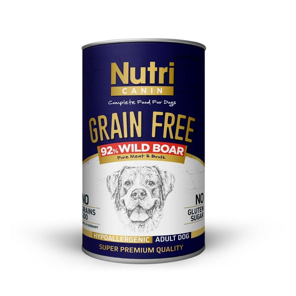 Nutri Canin Wild Boar Tahılsız Yaban Domuzlu Köpek Konservesi 400 Gr