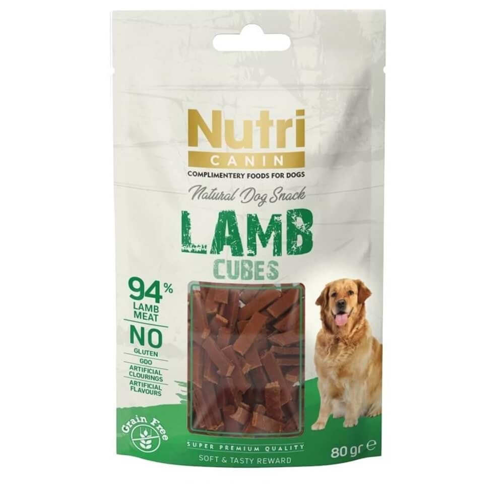 Nutri Canin Lamb Cubes Tahılsız Kuzulu Köpek Ödülü 80 Gr