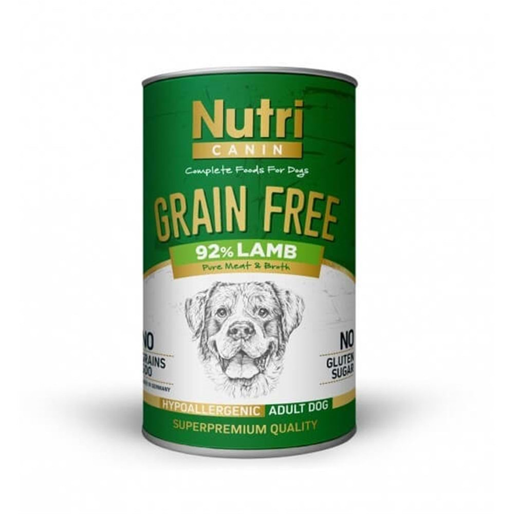 Nutri Canin Lamb Tahılsız Kuzulu ve Patatesli Köpek Konservesi 400 Gr