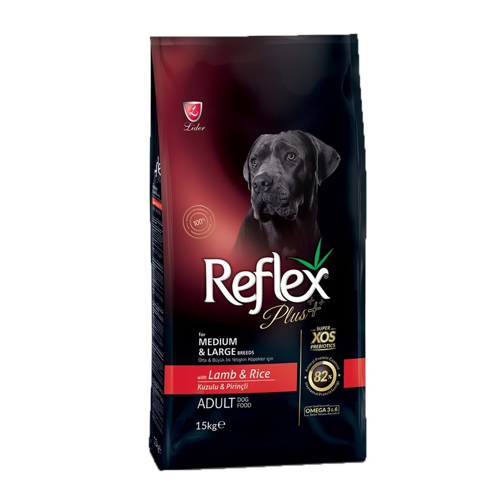 Reflex Plus Kuzu Orta ve Büyük Irk Köpek Maması 15 Kg