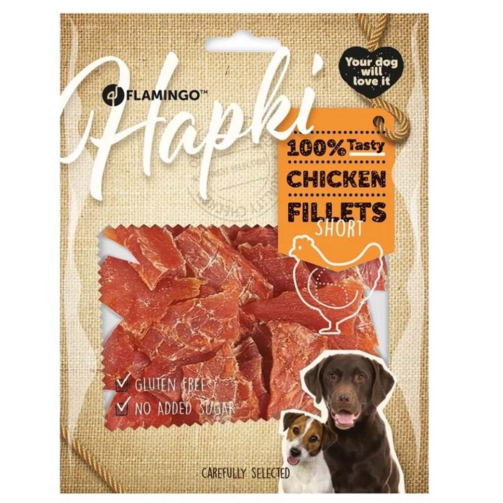Flamingo Chicken Short Fillets Tavuk Etli Parça Glutensiz Köpek Ödülü 170 Gr