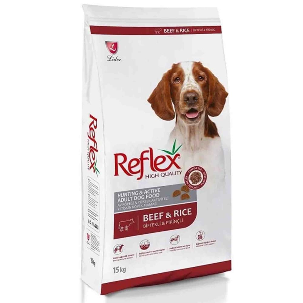 Reflex Biftekli Yüksek Enerjili Yetişkin Köpek Maması 15kg