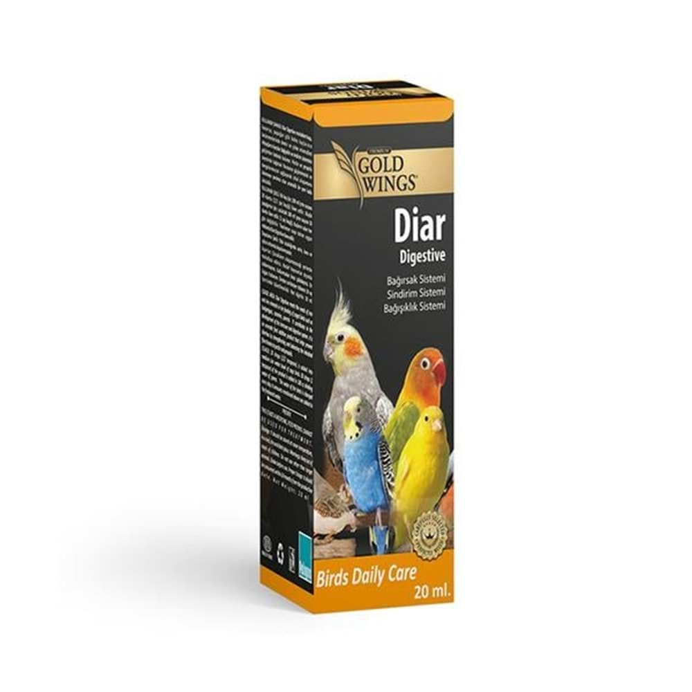 Gold Wings Diar Kuşlar için Sindirim Sistemi Destekleyici 20 Ml