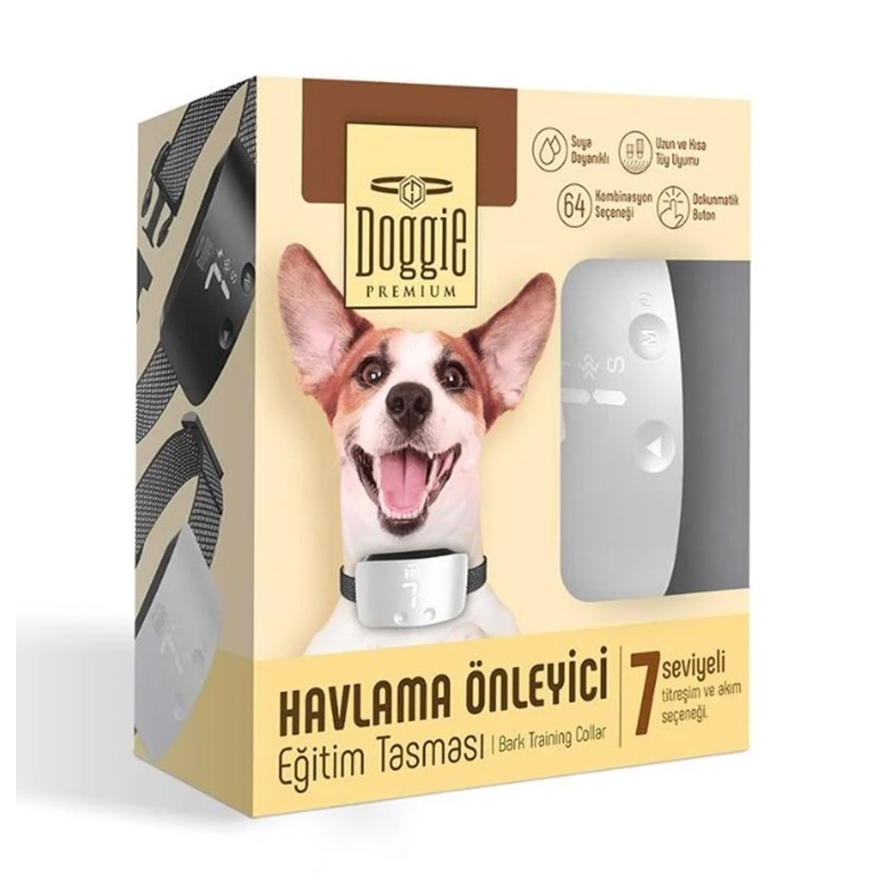 Doggie Havlama Önleyici Eğitim Tasması Beyaz