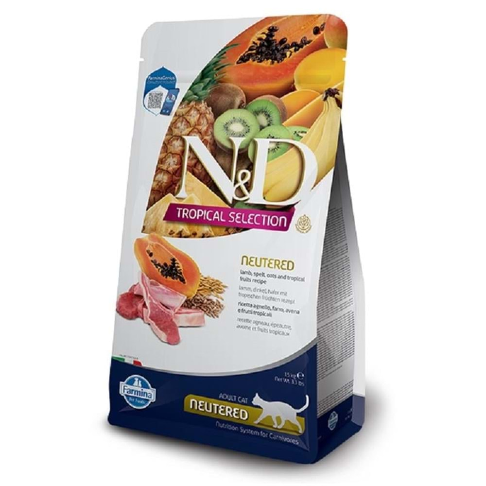 ND Tropical Selection Kuzu Etli Kısırlaştırılmış Kedi Maması 1,5 Kg