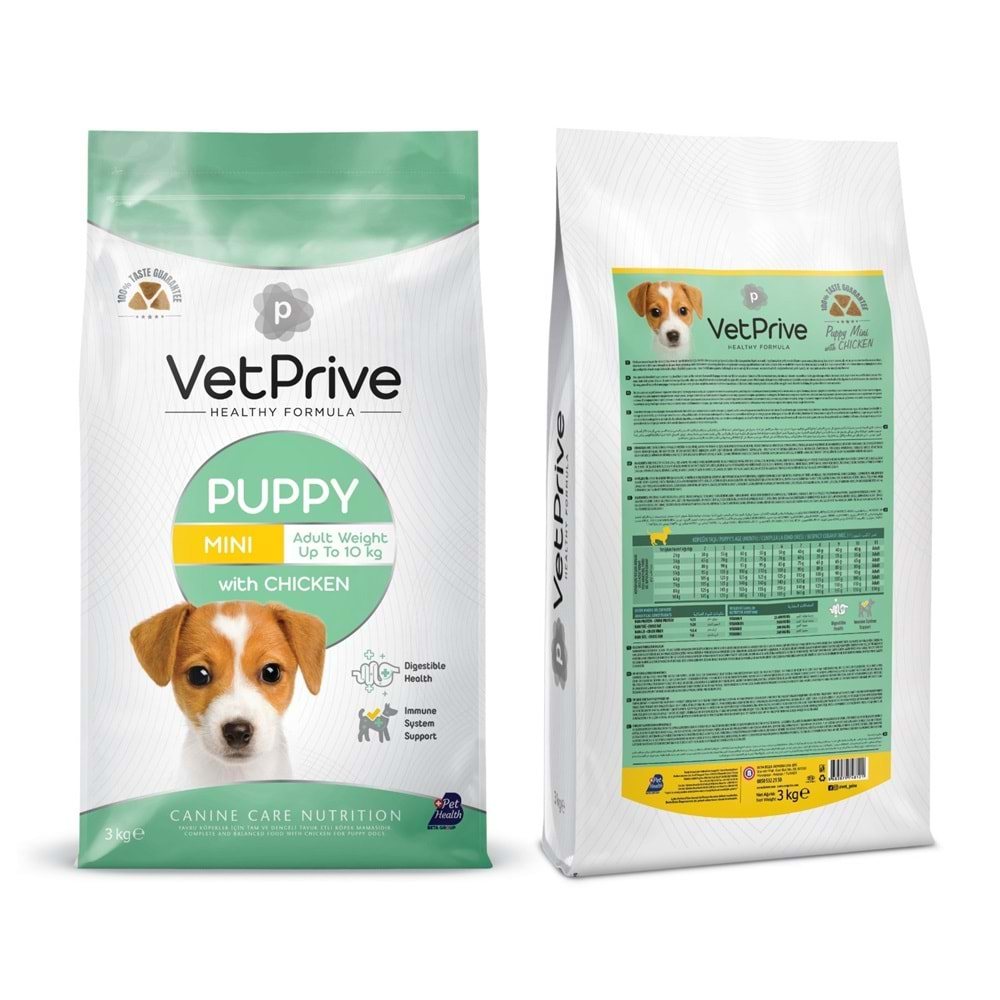 Vet Prive Tavuklu Yavru Köpek Maması 3 Kg