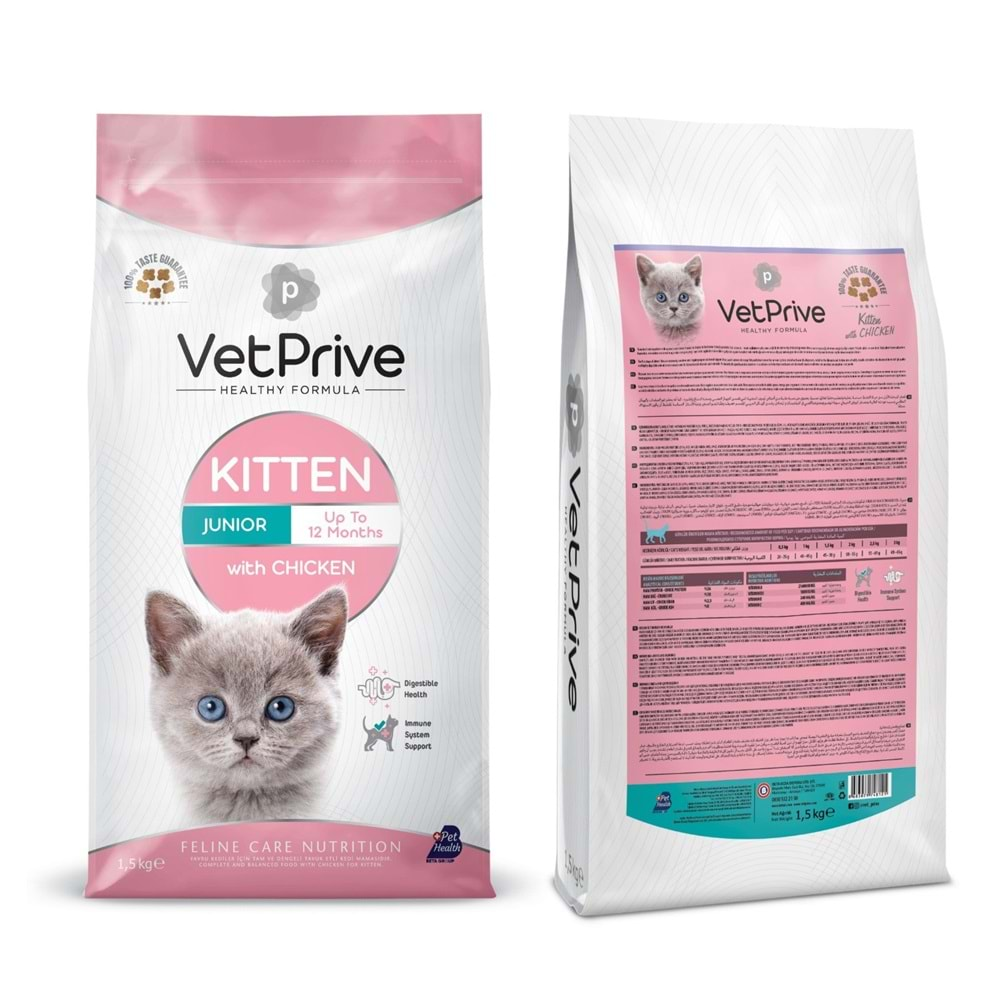 Vet Prive Kitten Tavuklu Yavru Kedi Maması 1,5 Kg