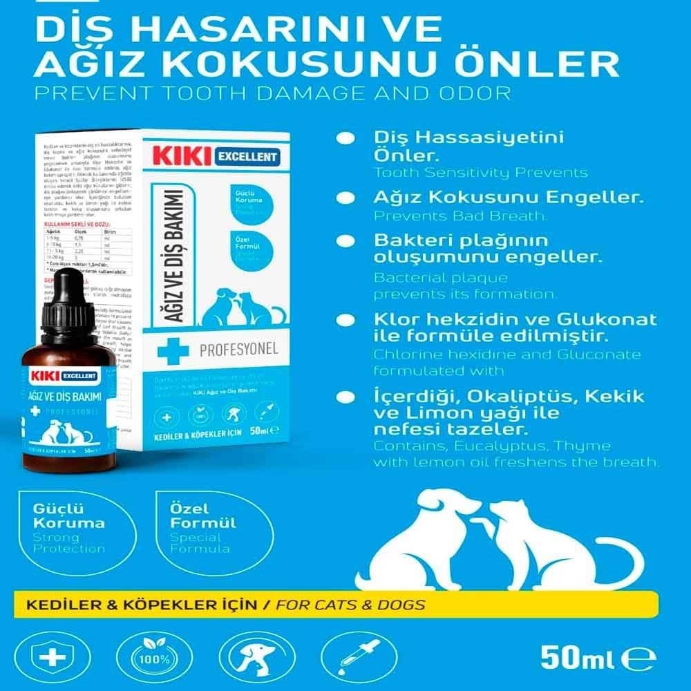 KIKI Excellent Kedi Ve Köpek Ağız Ve Diş Bakımı 50ml