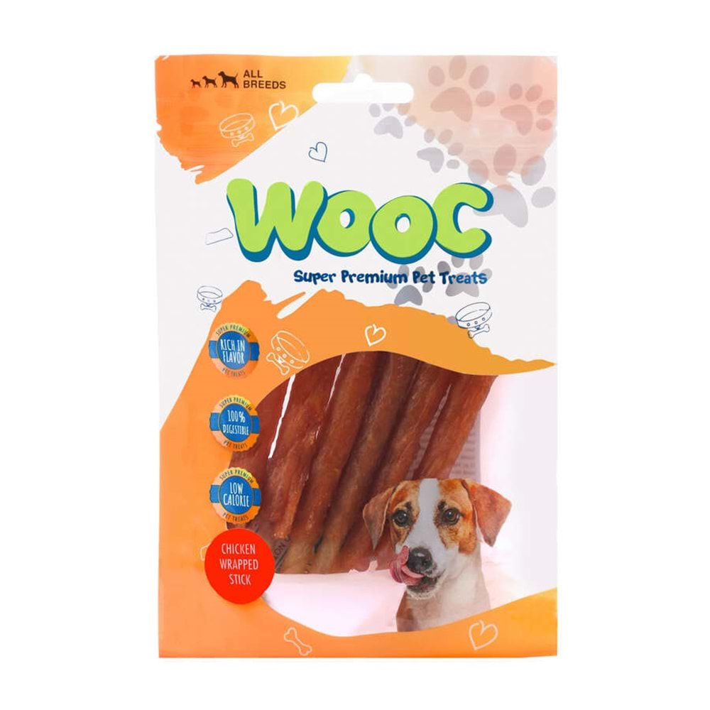 Wooc Chicken Rawhide Stick Tavuk Etli Köpek Ödülü 80 Gr