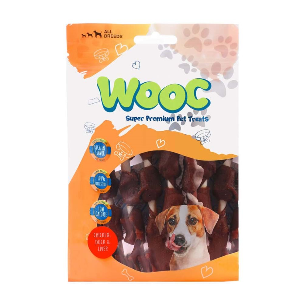 Wooc Tavuk,Ciğer ve Ördek Etli Stick Burgu Köpek Ödülü 80 Gr