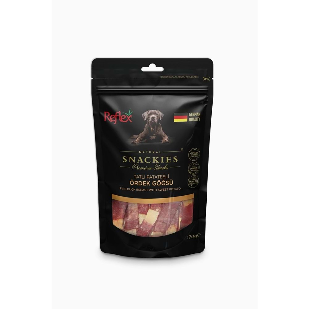 Reflex Snackies Tatlı Patatesli Ördek Göğsü Köpek Ödül Maması 170 Gr