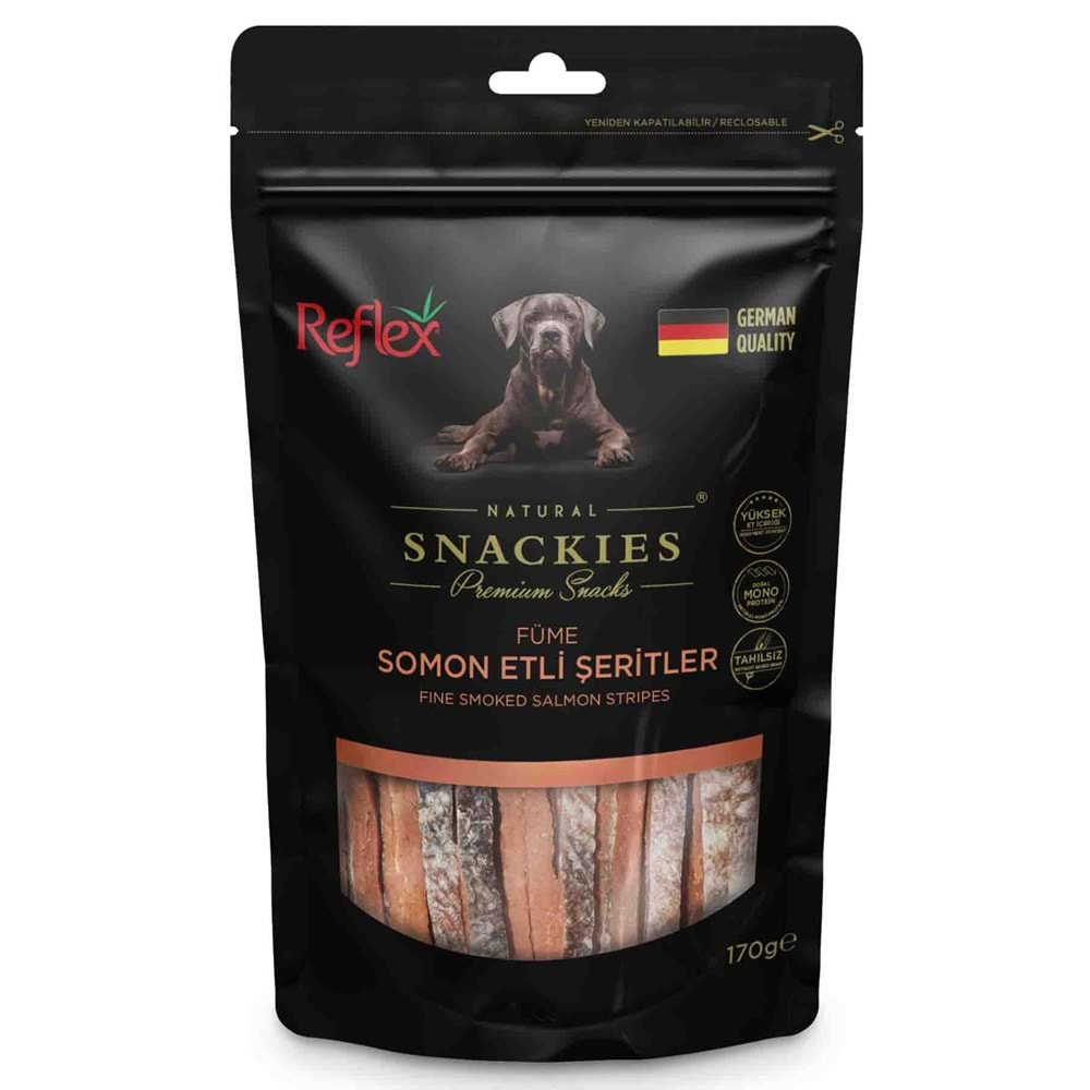 Reflex Snackies Füme Somon Etli Şeritler Köpek Ödül Maması 170 Gr