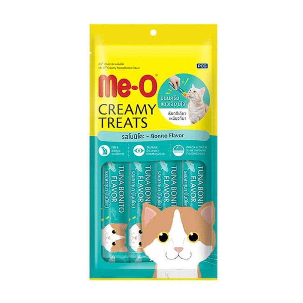 Me-O Creamy Treats Kurutulmuş Ton Balığı Ek Besin ve Kedi Ödülü 60 Gr ( 4 x 15 Gr )