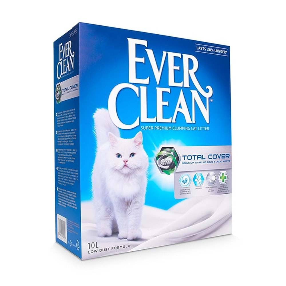 Ever Clean Total Cover (Koku Önleyici) Kokusuz Kedi Kumu 10 Lt