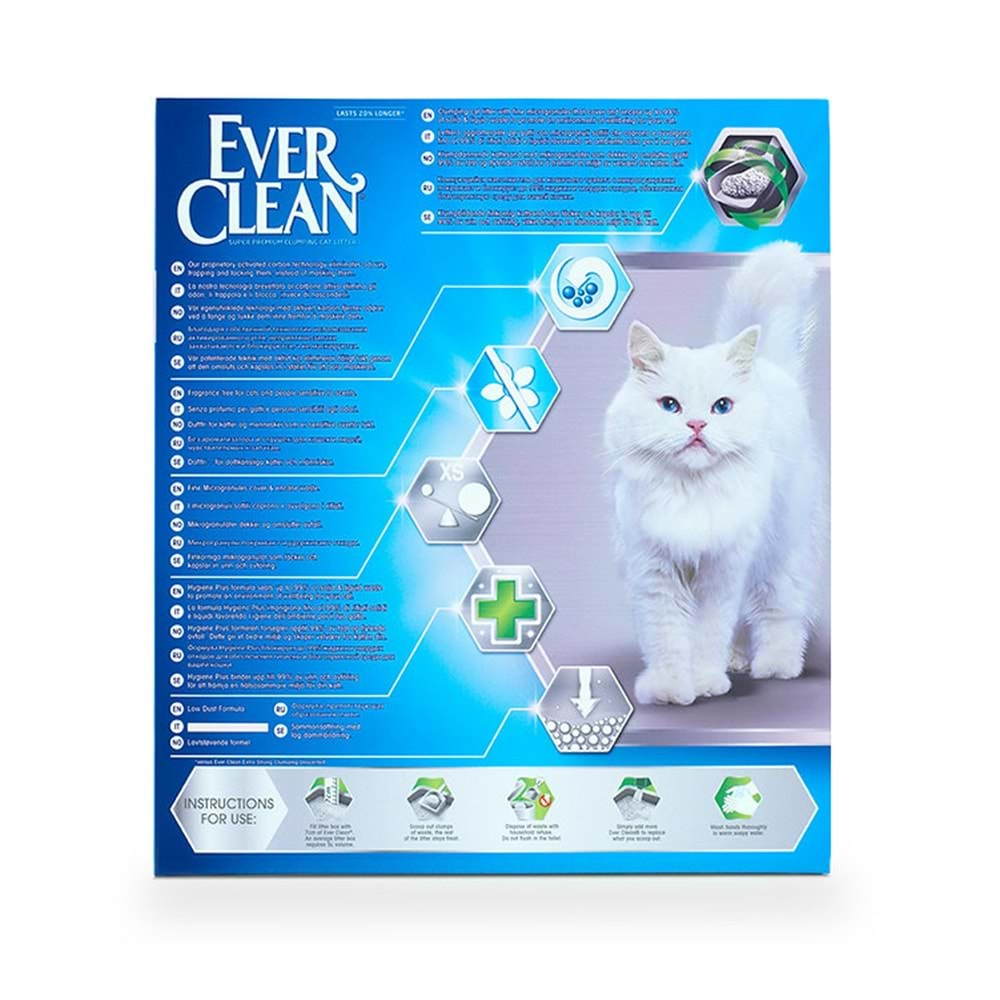 Ever Clean Total Cover (Koku Önleyici) Kokusuz Kedi Kumu 10 Lt