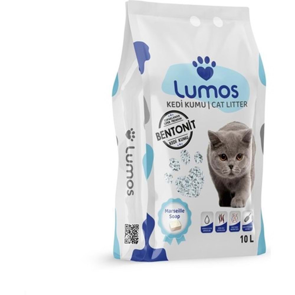 Lumos Bentonit Kedi Kumu Marsilya Sabunu 10 LT