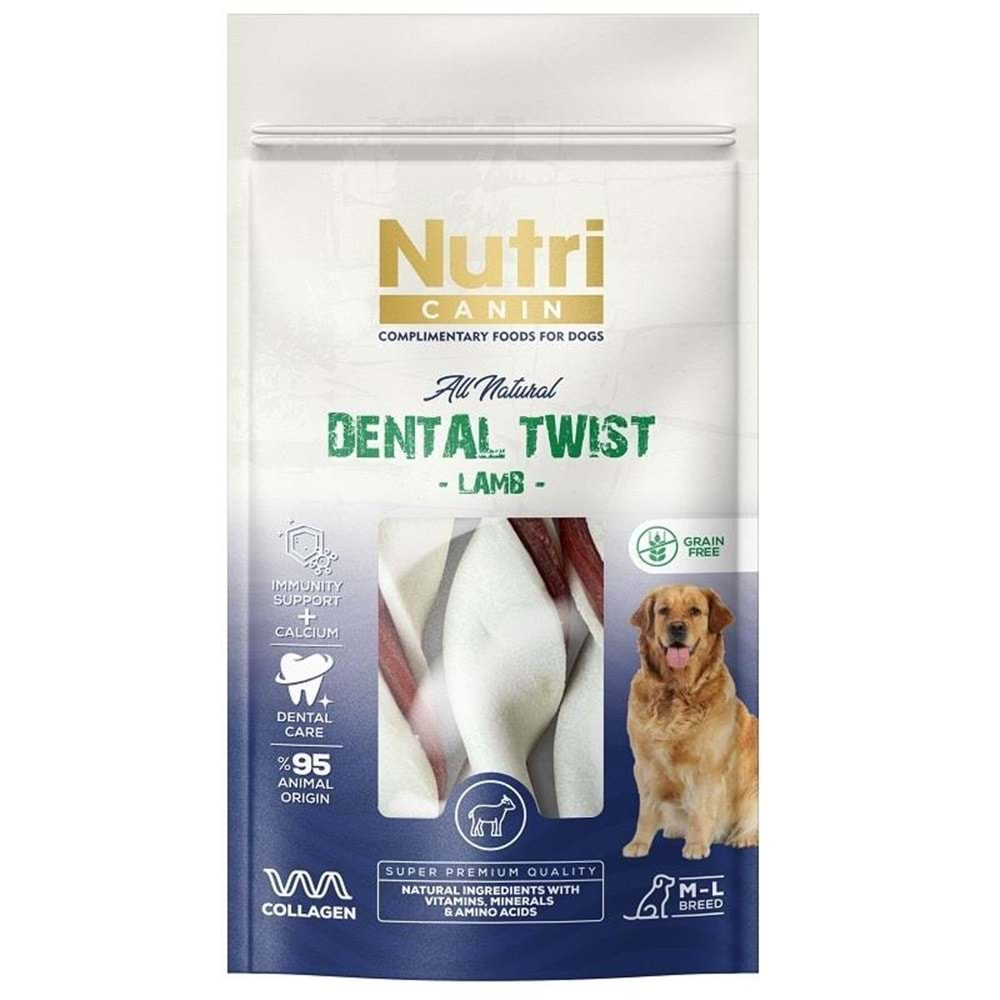 Nutri Canin Dental Kuzu Etli Kemik Köpek Ödülü 120 Gr