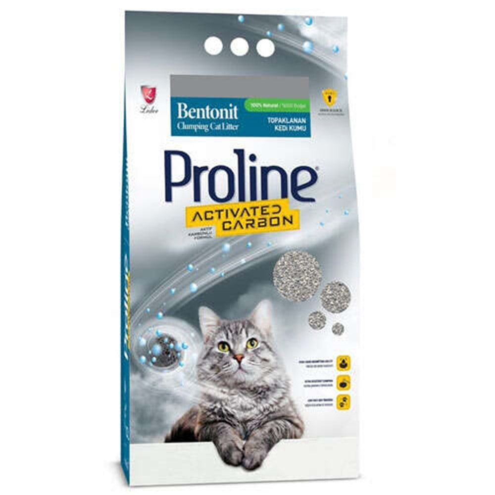 Proline Bentonit Actived Carbon Topaklanan Doğal Kedi Kumu 20 Lt