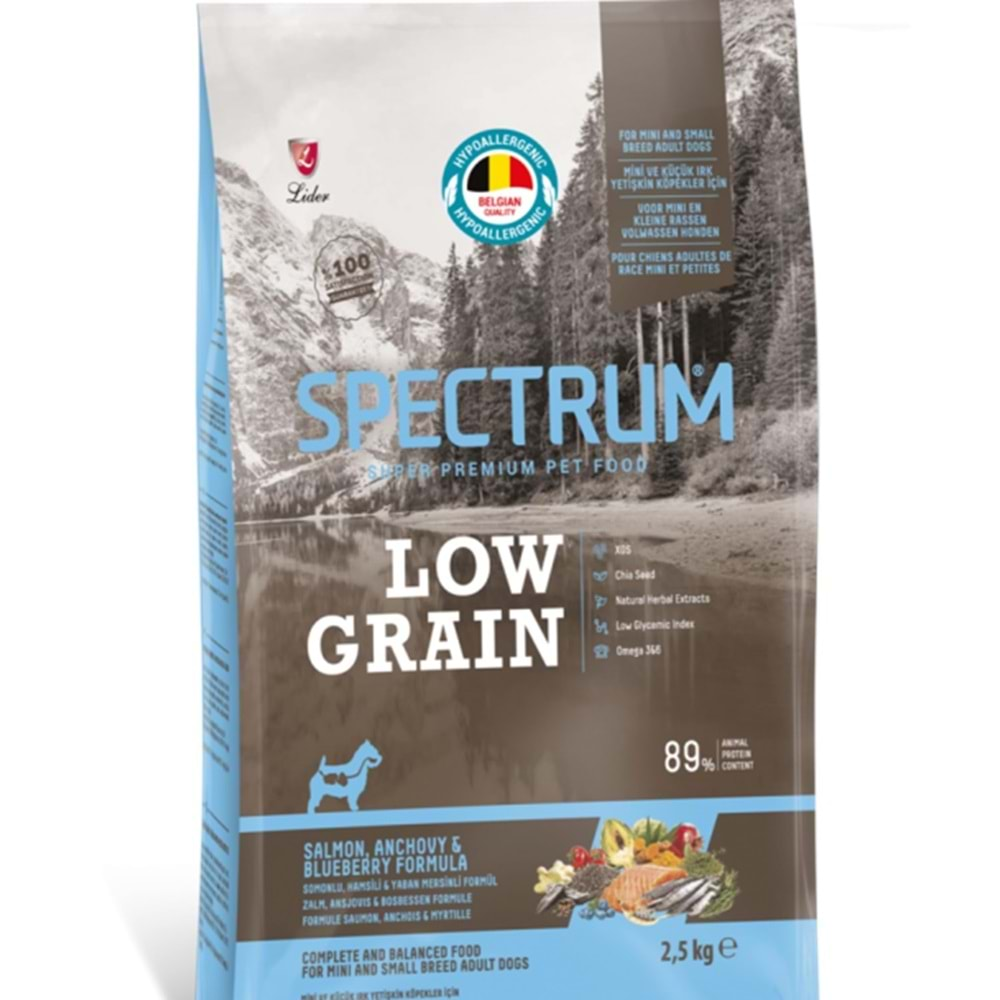 Spectrum Low Grain Small Mini Somon ve Hamsi Küçük ırk Yetişkin Köpek Maması 3,250 Kg