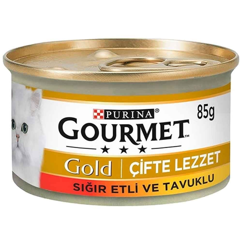 Gourmet Gold Soslu Sığır Etli Tavuklu Kedi Konservesi 85 Gr