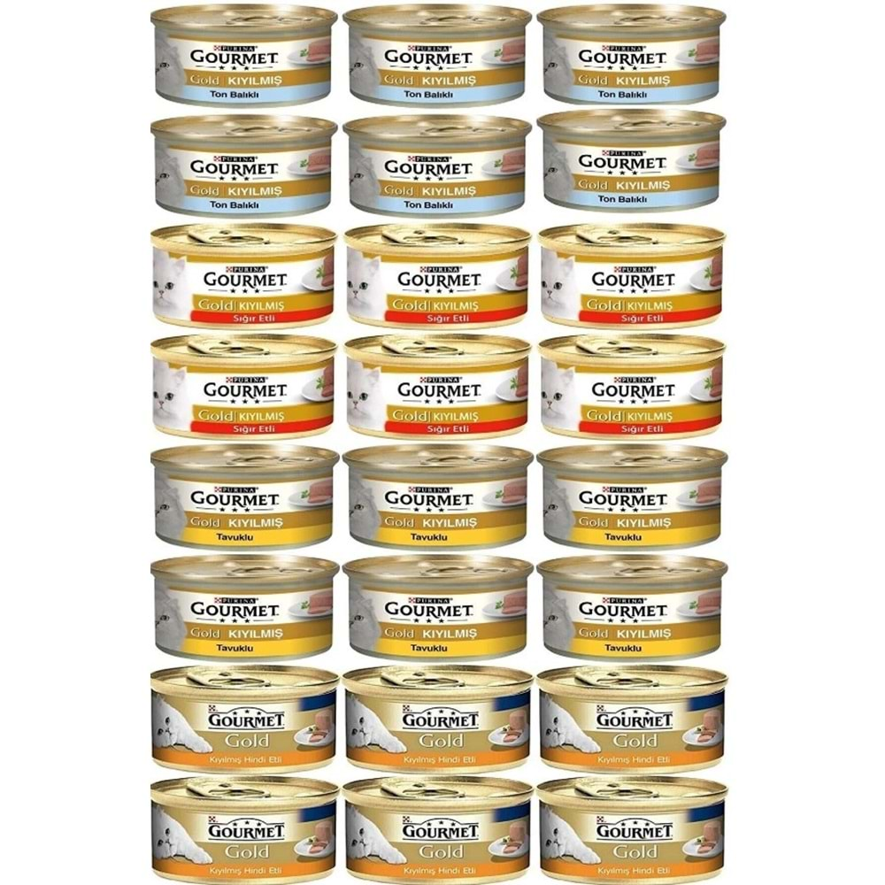 Gourmet Gold Kıyılmış Karışık Kedi Konservesi 85 Gr * 24 Adet