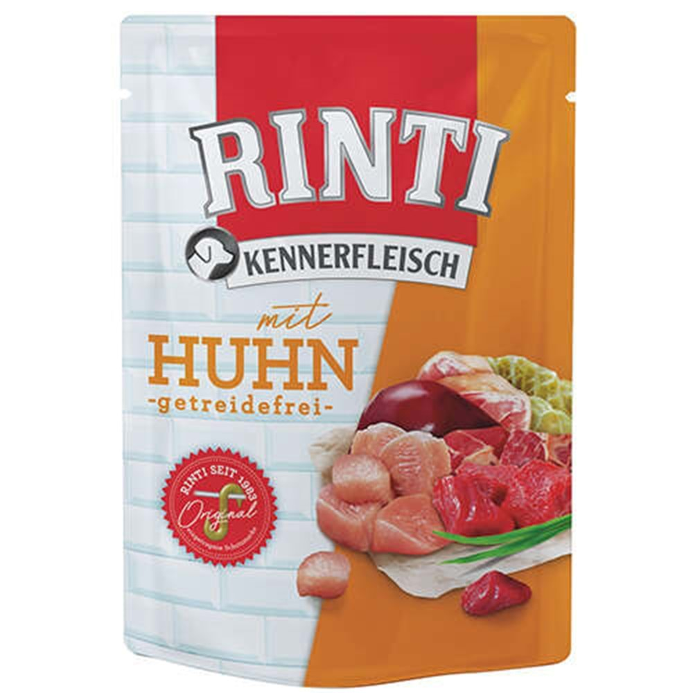 Rinti Pouch Sığır Etli ve Tavuk Etli Köpek Yaş Maması 400 Gr