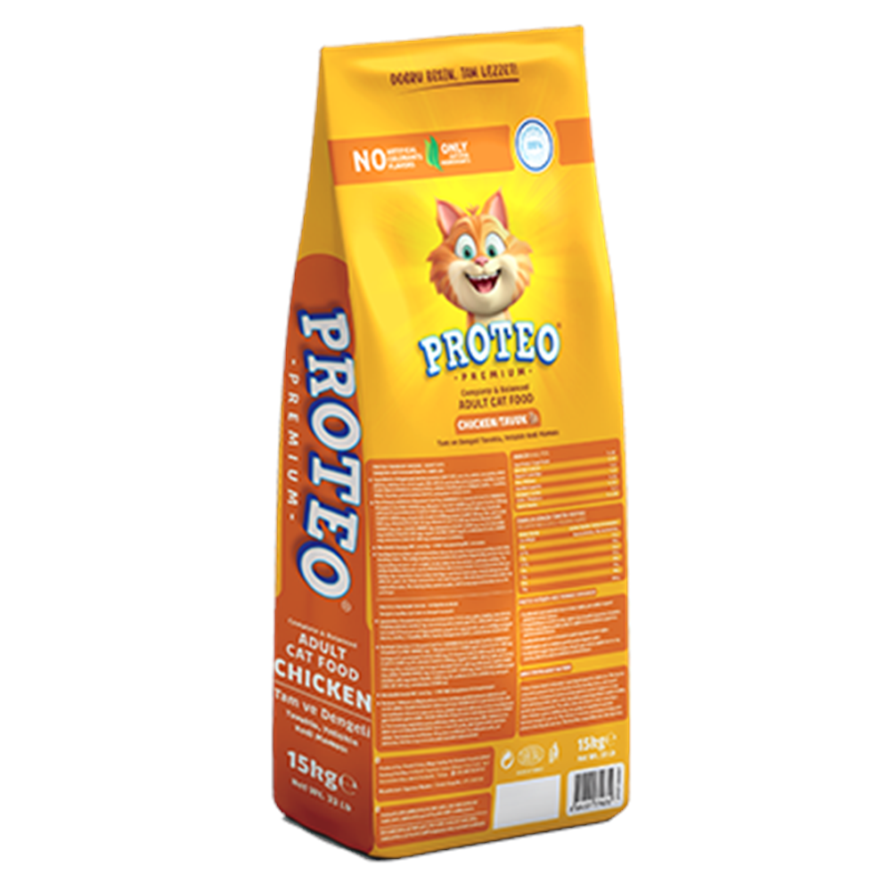 Proteo Yetişkin Kedi Maması Tavuklu 15 KG