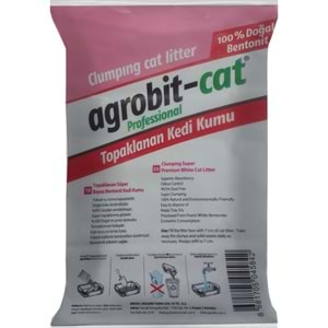 Agrobit Cat Bebek Pudrası Kedi Kumu Doğal Bentonit İnce Taneli 10 Lt