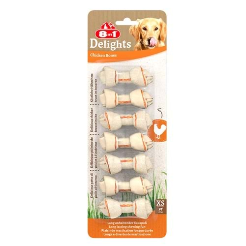 8in1 Delights Bones Köpek Ağız Bakım Burgu Kemiği 7'li Paket 84 Gr