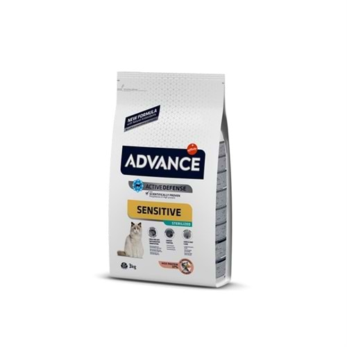 Advance Sensitive Kısırlaştırılmış Somonlu Kedi Maması 3 Kg