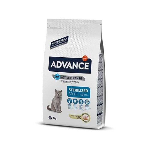 Advance Sterilized Kısırlaştırılmış Hindili Kedi Maması 3 Kg