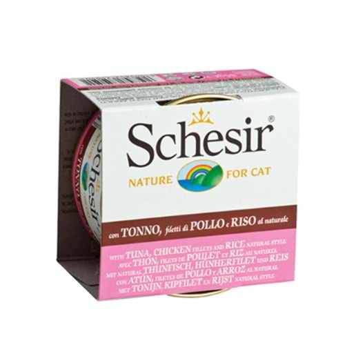 Schesir C175 Ton Balıklı veTavuklu Pirinçli Kedi Konservesi 85 Gr