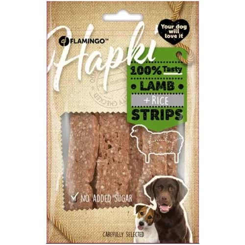 Flamingo Lamb Rice Strips Kuzu Etli Ödül Çubukları 85 Gr