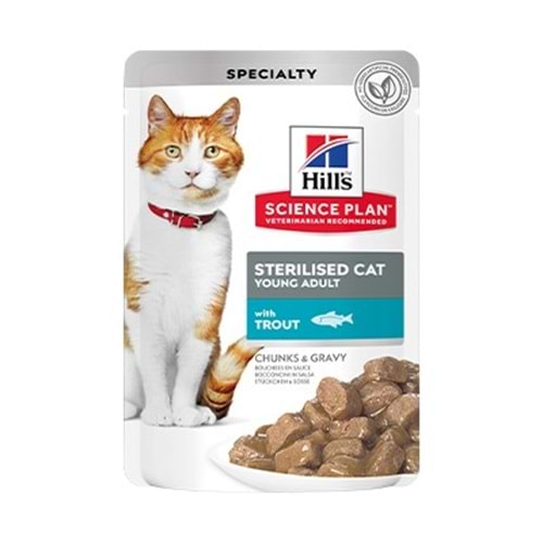 Hills Tender Chunks In Gravy Alabalıklı Kısırlaştırılmış Kedi Yaş Maması 85 Gr