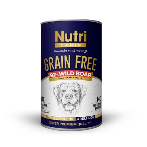 Nutri Canin Wild Boar Tahılsız Yaban Domuzlu Köpek Konservesi 400 Gr