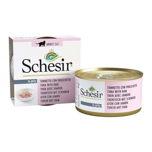 Schesir C140 Jelly Ton Balıklı ve Jambonlu Jöleli Kedi Konservesi 85 Gr