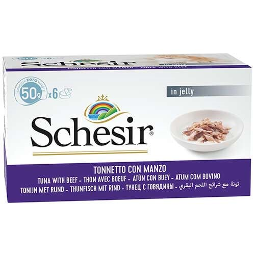 Schesir C106 Multipack Ton Balıklı ve Biftekli Kedi Yaş Maması 50 Gr - 6 Al 5 Öde