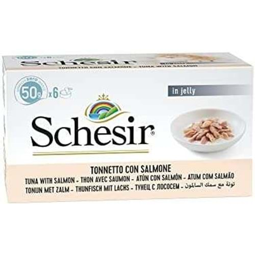 Schesir C125 Multipack Ton ve Somonlu Kedi Yaş Maması 50 Gr - 6 Al 5 Öde