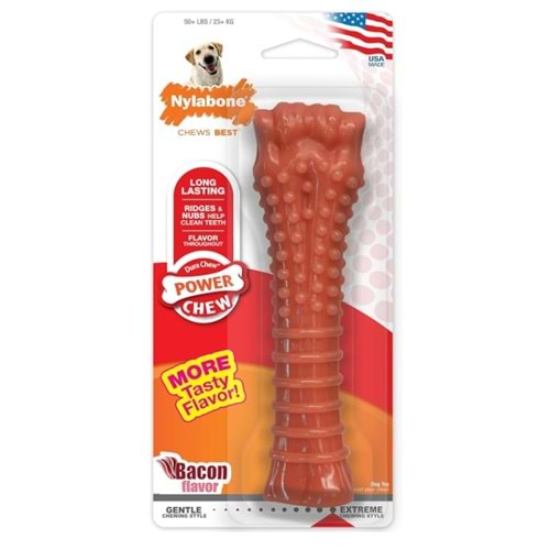 Nylabone Domuz Pastırması Aromalı Köpek Çiğneme Kemiği XL