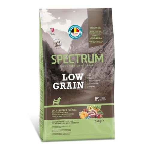 Spectrum Low Grain Small Mini Ördek Etli ve Kabaklı Küçük Irk Köpek Maması 2,5 Kg