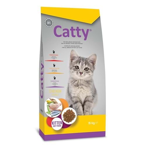 Catty Tavuklu Kitten Yavru Kedi Maması 15kg