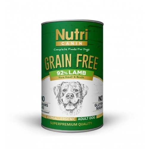 Nutri Canin Lamb Tahılsız Kuzulu ve Patatesli Köpek Konservesi 400 Gr