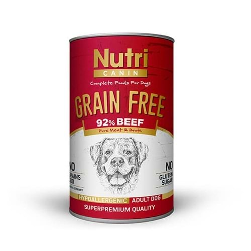 Nutri Canin Biftekli ve Patatesli Tahılsız Köpek Konservesi 400gr